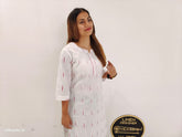 Ikkat cotton kurti